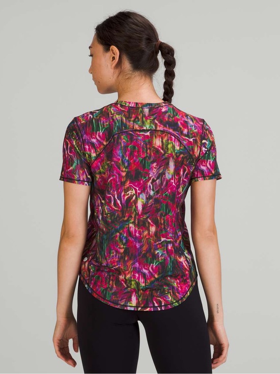 Tops - Lululemon /// Women’s High Neck Running and Training T-Shirt - Hyper Flow Multi